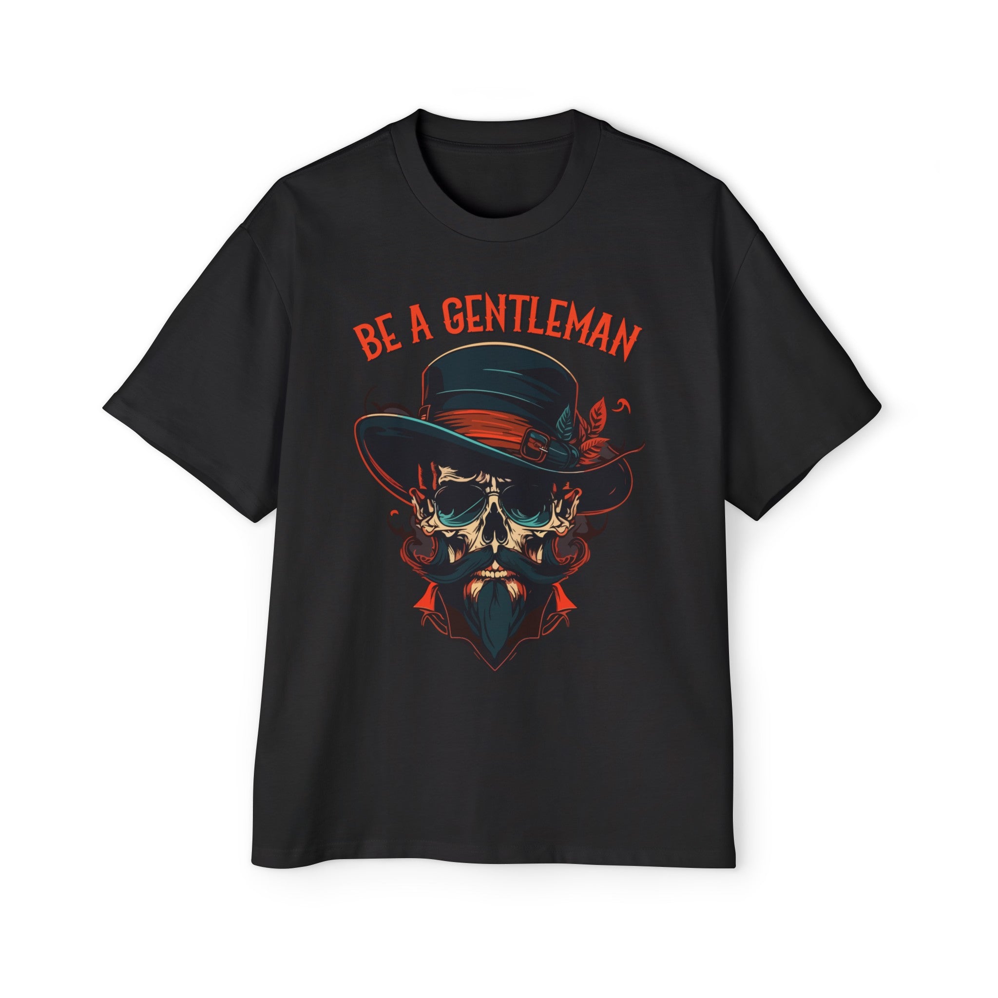 Skull Gentleman Graphic Tee-INNBLAC Fashion Apparel