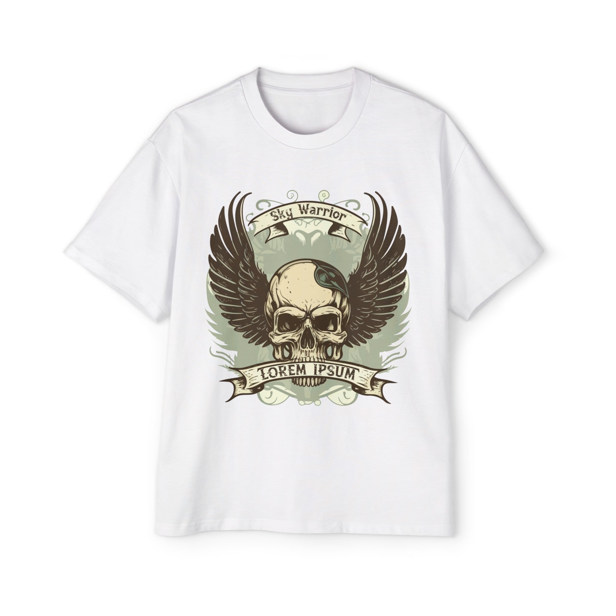 Skull Sky Warrior Graphic Tee-INNBLAC Fashion Apparel