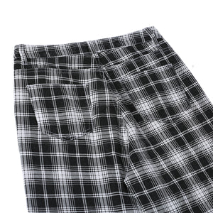 Unisex Straight Leg Plaid Trousers-INNBLAC Fashion Apparel