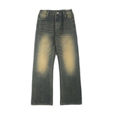 Faded Whiskers Bootcut Denim Jeans-INNBLAC Fashion Apparel