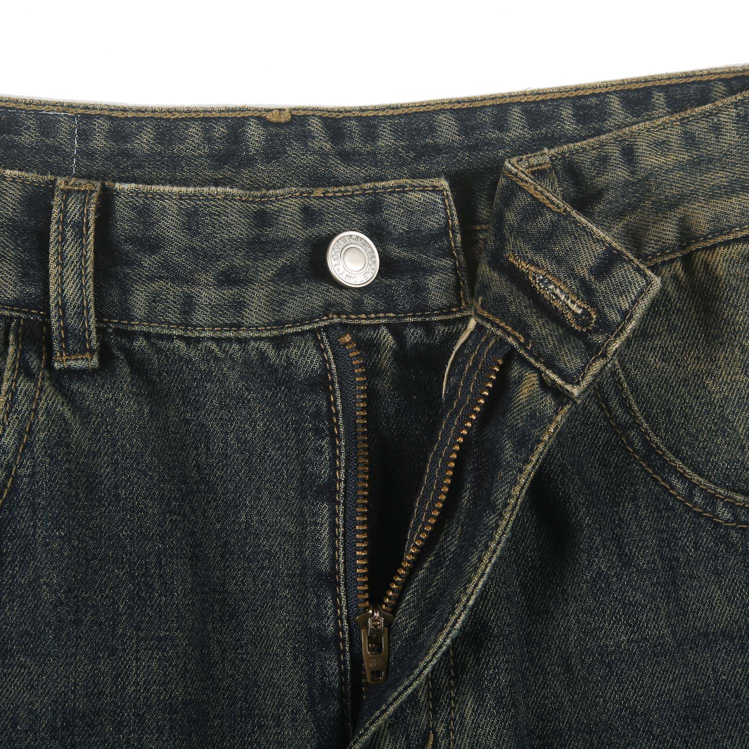 Vintage Wash Wide Leg Jeans