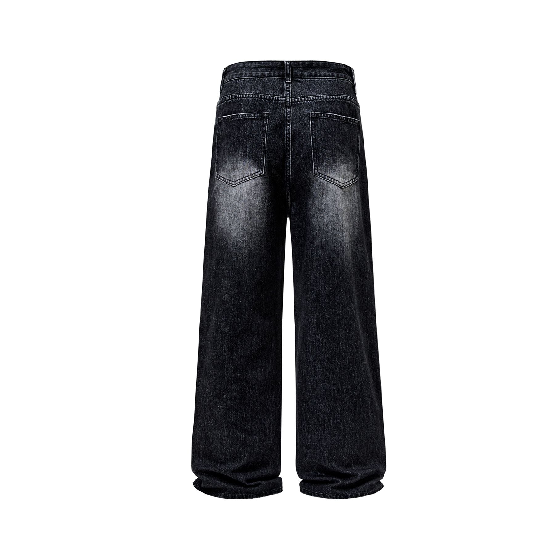 Vintage Wash Whiskers Baggy Jeans-INNBLAC Fashion Apparel