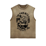 Turn The Pain Into Power Cutoff Graphic Tee-INNBLAC Fashion Apparel