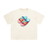 Beach Slippers Comic Graphic Tee-INNBLAC Fashion Apparel