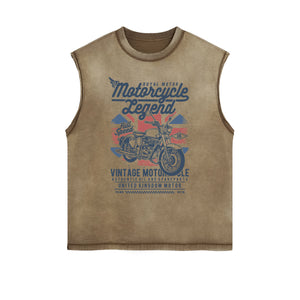 Motorcycle Legend Vintage Cutoff Tee-INNBLAC Fashion Apparel