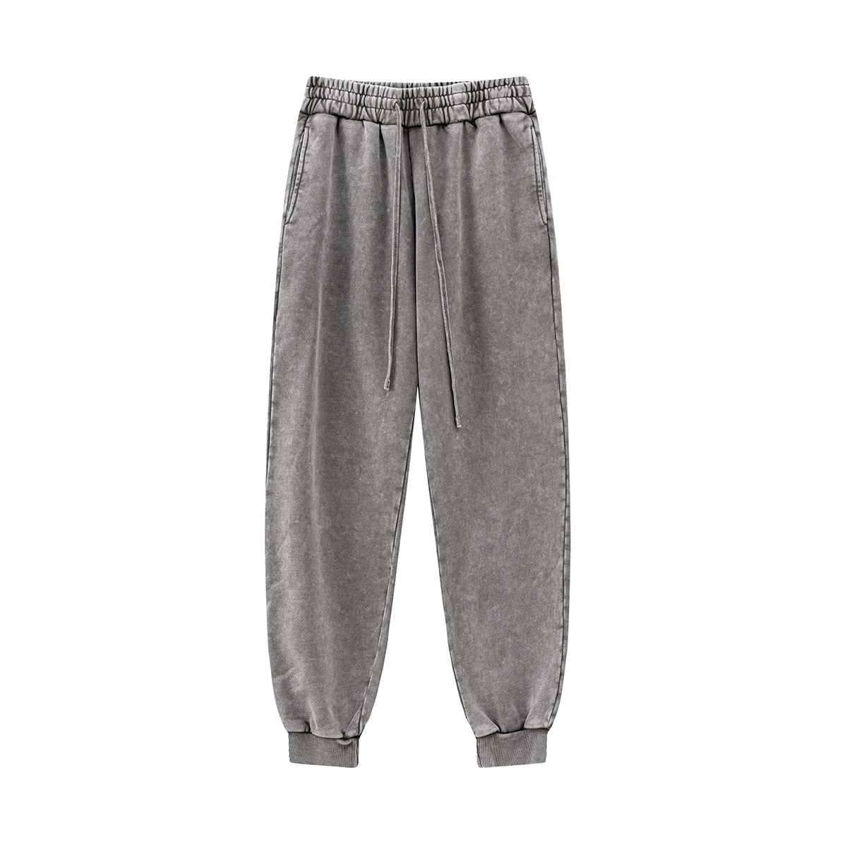 Acid Wash Relaxed Tapered Sweatpants-INNBLAC Fashion Apparel