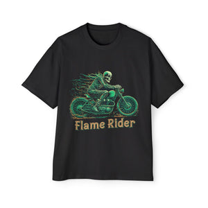 Skeleton Flame Rider Graphic Tee-INNBLAC Fashion Apparel