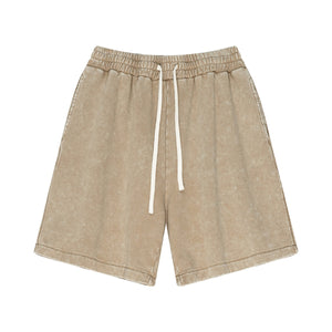 Vintage Wash Loose Fit Jogger Shorts-INNBLAC Fashion Apparel