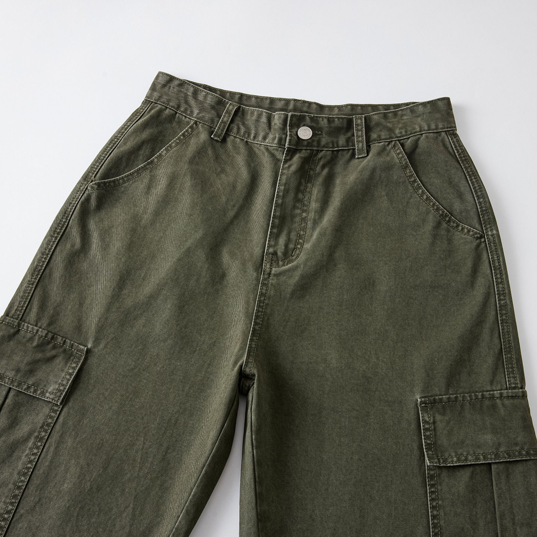 Earthy Cargo Denim Pants-INNBLAC Fashion Apparel