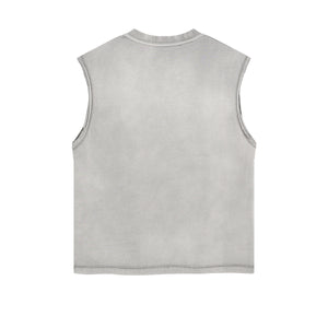 Native Warrior Graphic Sleeveless Faded Tee-INNBLAC Fashion Apparel