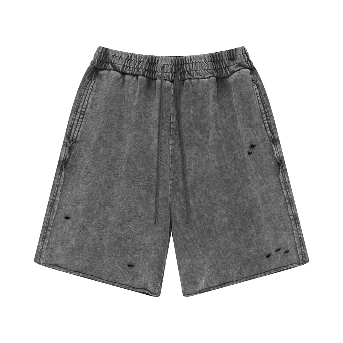 Raw Edge Destructive Short Pants-INNBLAC Fashion Apparel