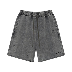 Raw Edge Destructive Short Pants-INNBLAC Fashion Apparel