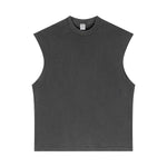 Sleeveless Raw Edge Reverse Tee 8oz