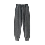 Acid Wash Relaxed Tapered Sweatpants-INNBLAC Fashion Apparel