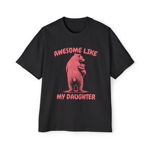 Awesome Like My Daughter Papa Graphic Tee-INNBLAC Fashion Apparel