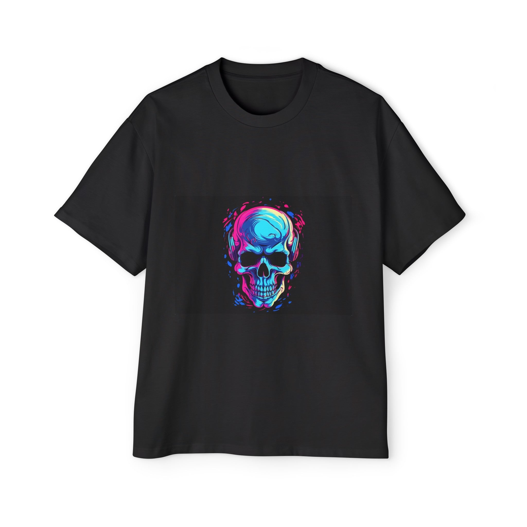 Colorful Hip Hop Skull Graphic Tee-INNBLAC Fashion Apparel