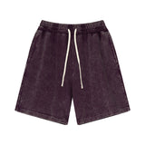 Vintage Wash Loose Fit Jogger Shorts-INNBLAC Fashion Apparel