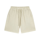 Stone Wash Thick Cotton Shorts-INNBLAC Fashion Apparel