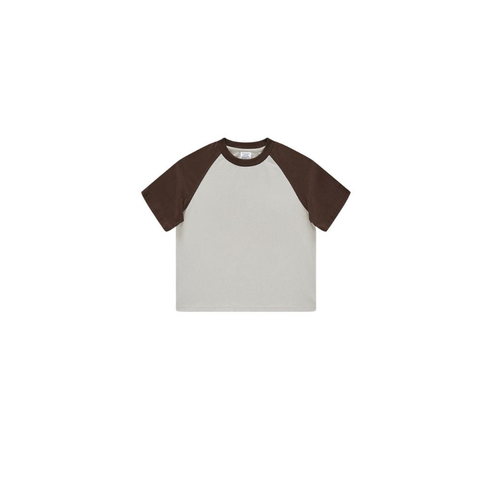 Children's Contrast Raglan Sleeve Tee-INNBLAC Fashion Apparel