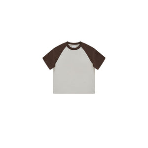 Children's Contrast Raglan Sleeve Tee-INNBLAC Fashion Apparel