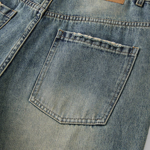 Washed Faded Baggy Denim Pants-INNBLAC Fashion Apparel