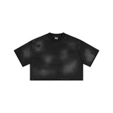 Heavyweight Washed Crop T Shirt-INNBLAC Fashion Apparel