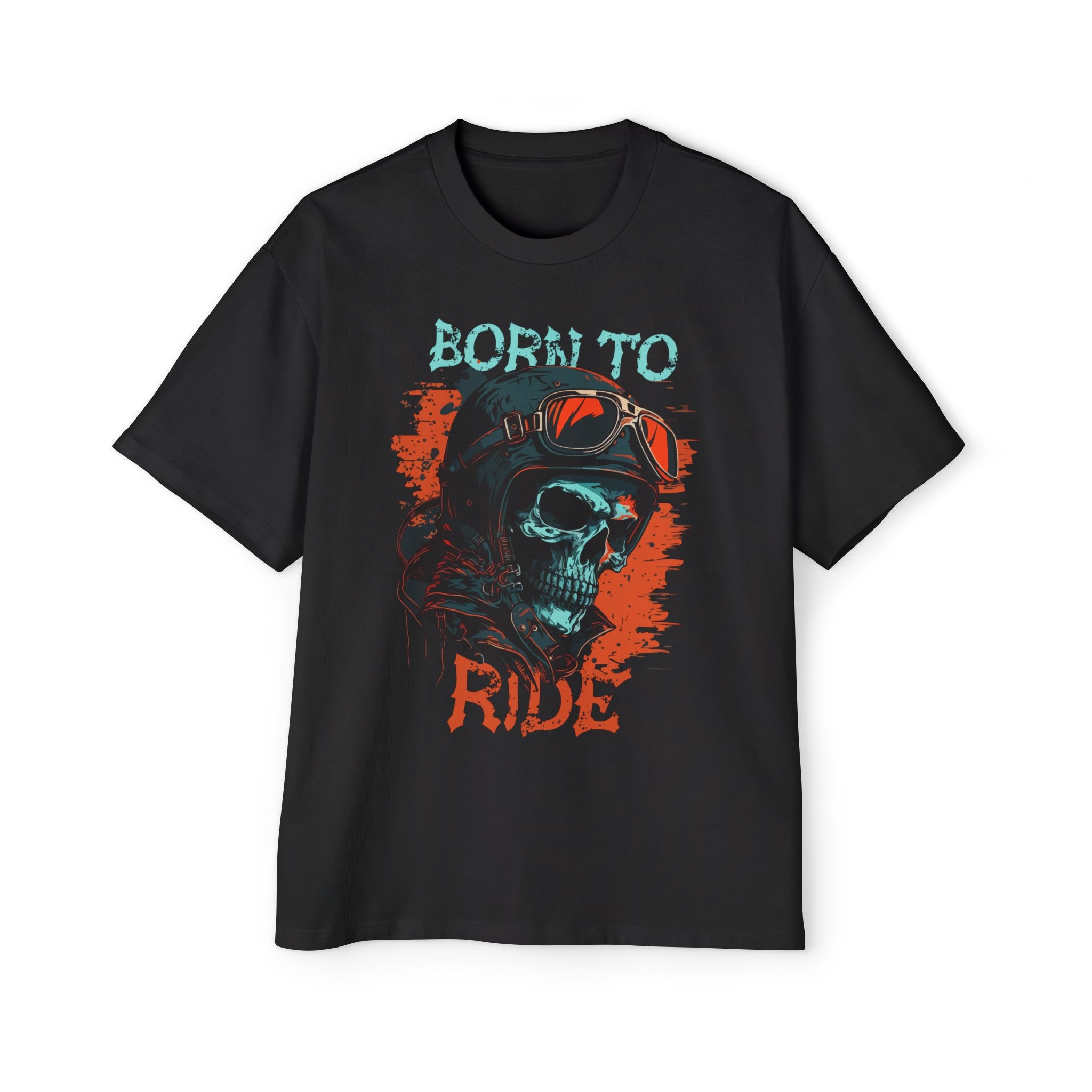 Born To Ride Skull Graphic Tee-INNBLAC Fashion Apparel