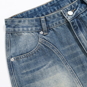 Washed Barrel-Leg Jeans-INNBLAC Fashion Apparel