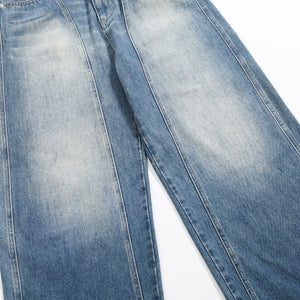 Washed Barrel-Leg Jeans-INNBLAC Fashion Apparel