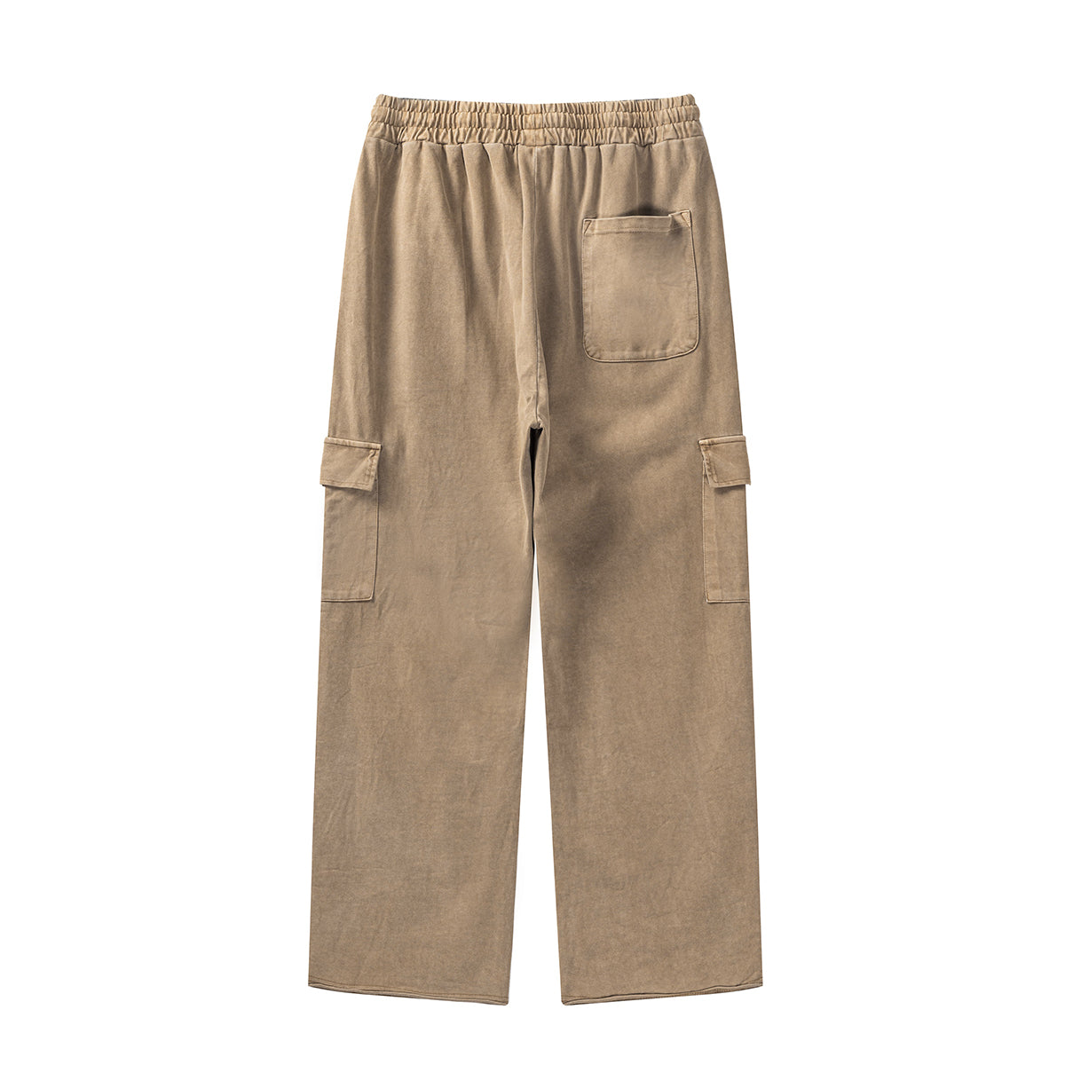 Solid Color Washed Cargo Sweatpants-INNBLAC Fashion Apparel