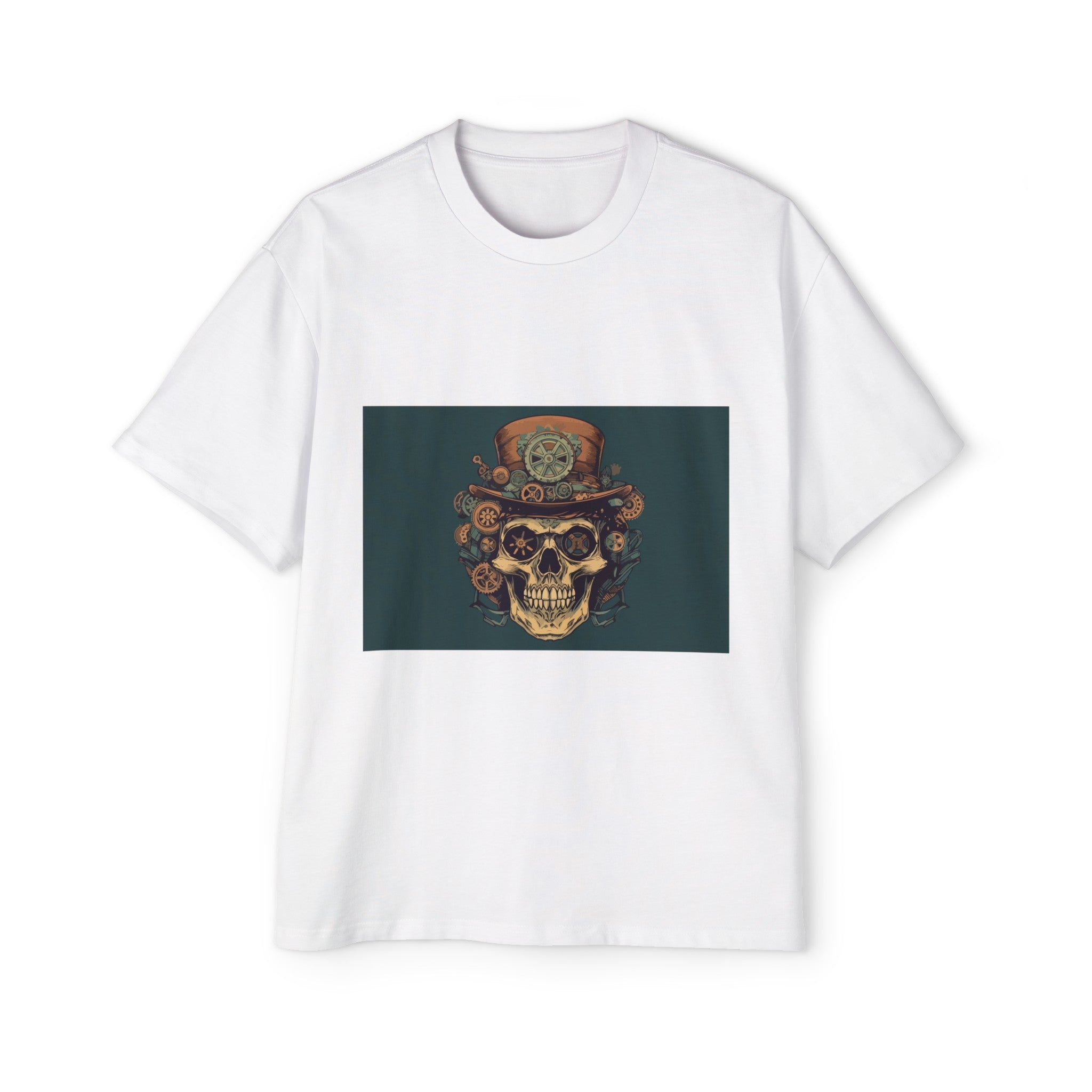 Steampunk Skull Vintage Graphic Tee-INNBLAC Fashion Apparel