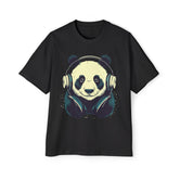 Panda With Headphones Graphic Tee-INNBLAC Fashion Apparel