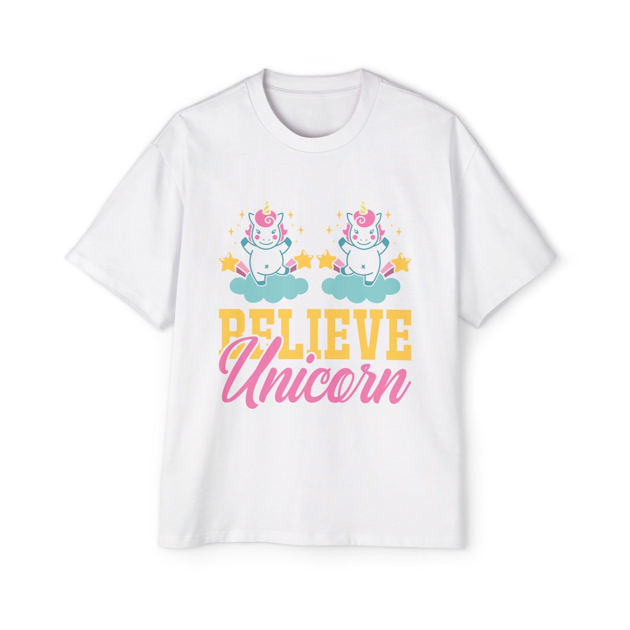 Believe Unicorn Graphic Tee-INNBLAC Fashion Apparel