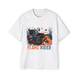 Skeleton Flame Rider Graphic Tee-INNBLAC Fashion Apparel