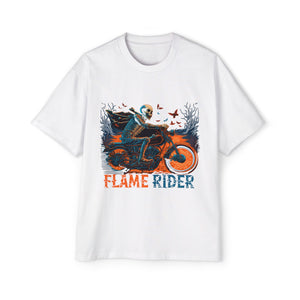 Skeleton Flame Rider Graphic Tee-INNBLAC Fashion Apparel