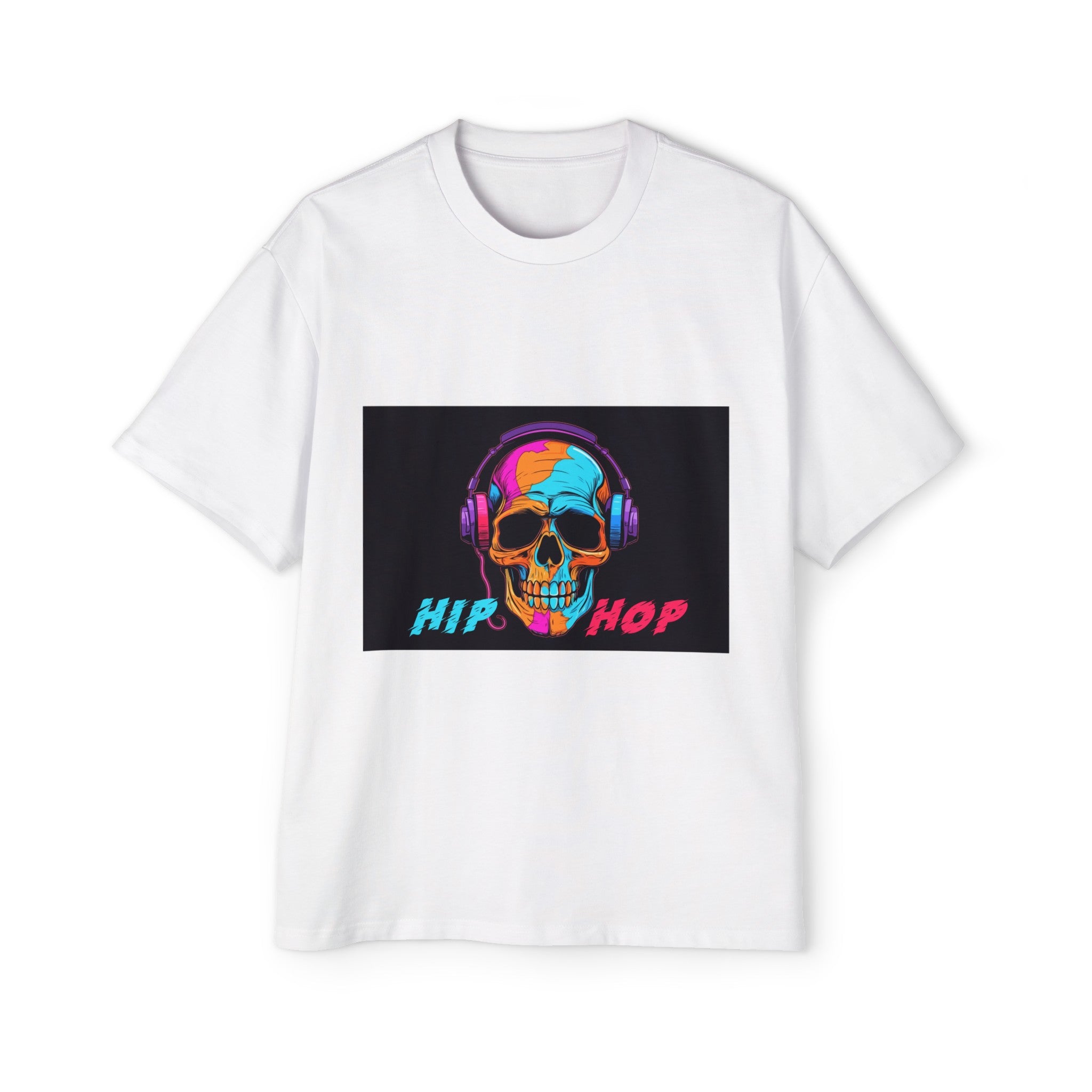 Colorful Hip Hop Skull Graphic Tee-INNBLAC Fashion Apparel