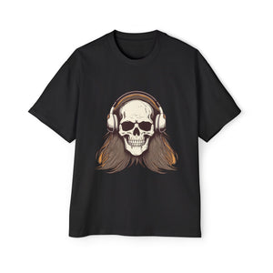 Skull With Headphones Graphic Tee-INNBLAC Fashion Apparel