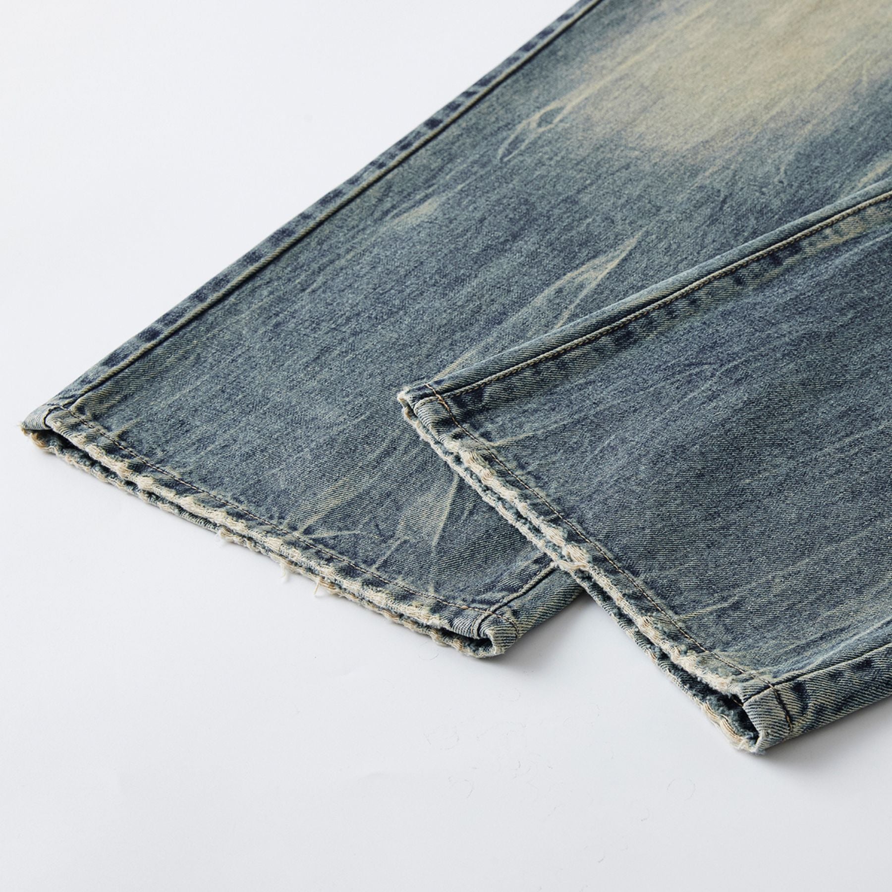 Washed Faded Baggy Denim Pants-INNBLAC Fashion Apparel