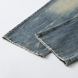 Washed Faded Baggy Denim Pants-INNBLAC Fashion Apparel