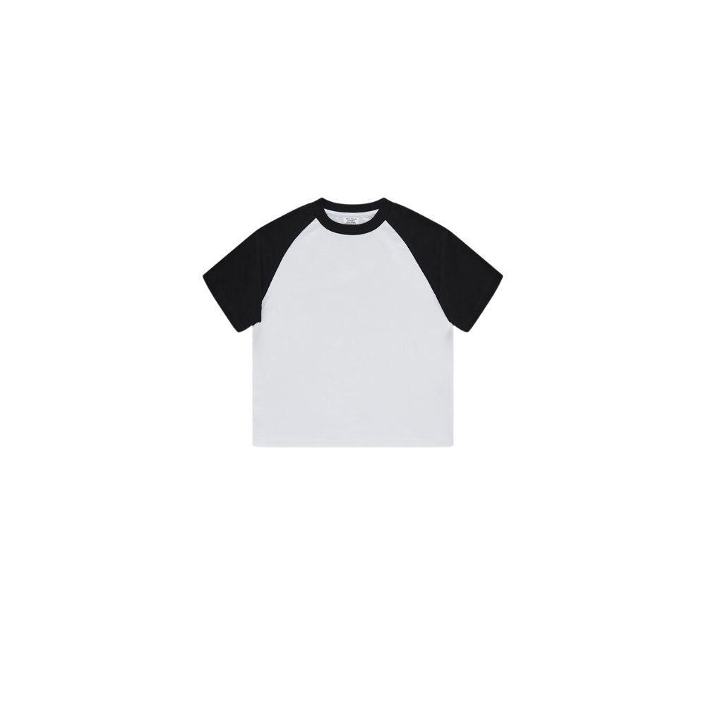 Children's Contrast Raglan Sleeve Tee-INNBLAC Fashion Apparel