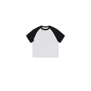 Children's Contrast Raglan Sleeve Tee-INNBLAC Fashion Apparel