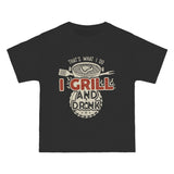 GRILL AND DRUNK Retro Graphic Tee-INNBLAC Fashion Apparel