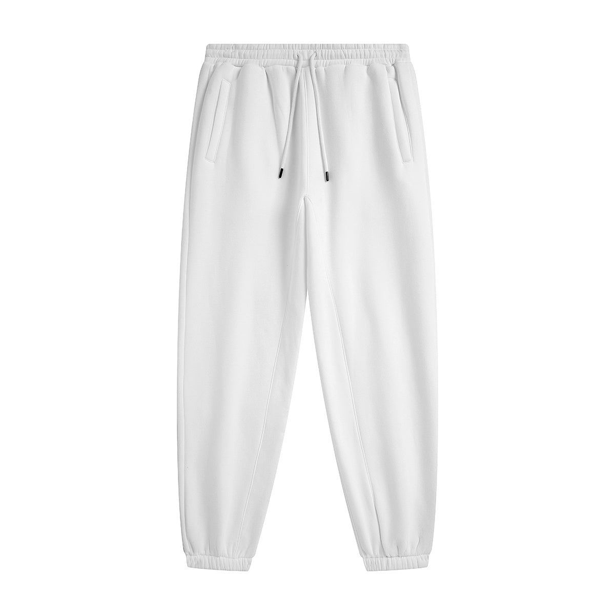 Solid Color Plush Lining Joggers-INNBLAC Fashion Apparel