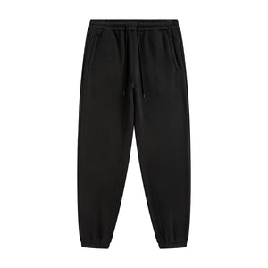 Solid Color Plush Lining Joggers-INNBLAC Fashion Apparel