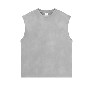 Acid Wash Sleeveless T Shirt 7.5oz-INNBLAC Fashion Apparel