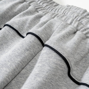 Contrast Arc Baggy Track Pants-INNBLAC Fashion Apparel