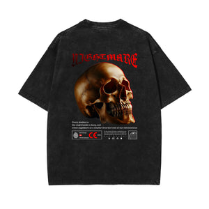 Skull Artwork Graphic Faded Tee-INNBLAC Fashion Apparel