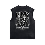 Punk Skull Graphic Sleeveless Tee-INNBLAC Fashion Apparel