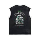 Punk Skull Graphic Sleeveless Tee-INNBLAC Fashion Apparel