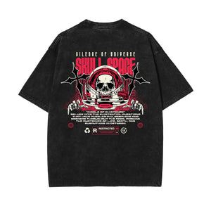 Punk Skull Graphic Washed Tee-INNBLAC Fashion Apparel